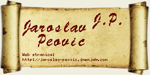 Jaroslav Peović vizit kartica